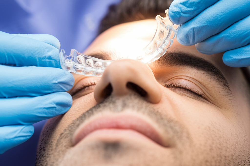 Sleep apnea dental device